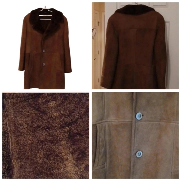 🌹Mens Suede Leather Coat Medium - Picture 1 of 14
